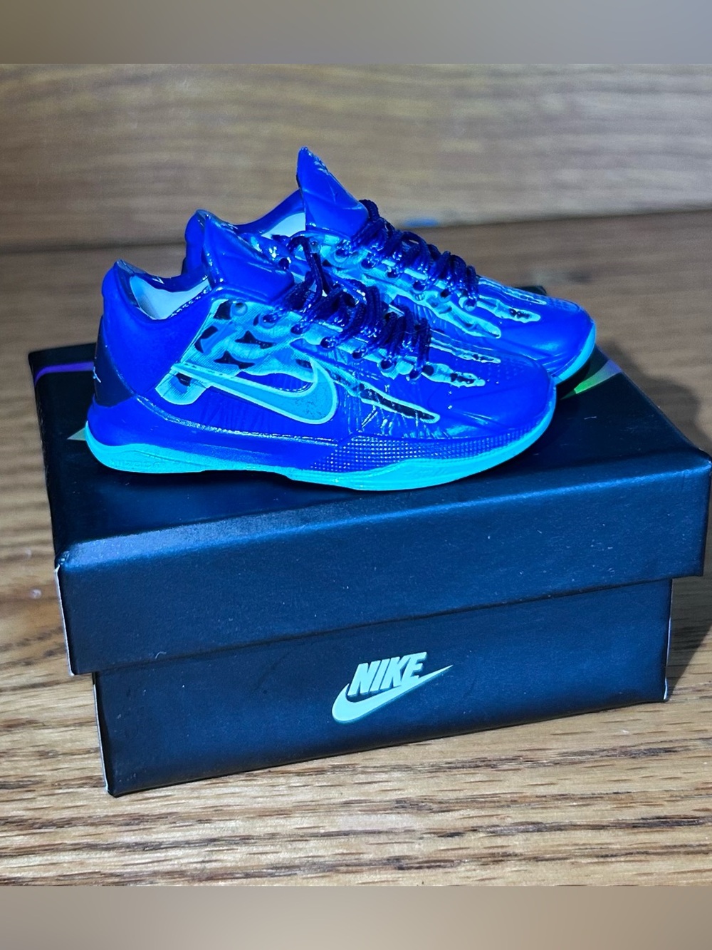 Nike Kobe Electric Blue Mini Sneaker Pair